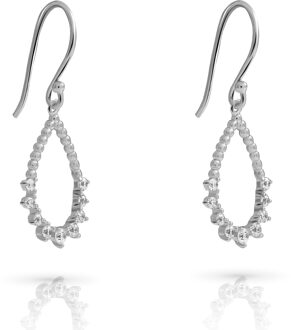 'Petal' Dames 925 Sterling Zilveren Oorbellen - Zilver ZO-7564 - One Size