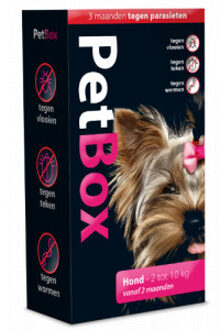 Petbox Hond Vlo. Teek & Worm - Anti vlo - teek- worm - Medium 10-20 Kg