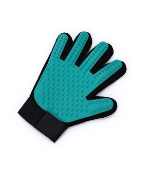 Petfirst Pet Grooming Wol Handschoen Haar Deshedding Borstel Kam Handschoen En Huisdier Reiniging Massage Handschoen Voor Kat Hond groen / rechtsaf