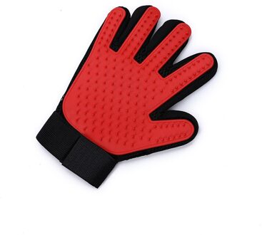 Petfirst Pet Grooming Wol Handschoen Haar Deshedding Borstel Kam Handschoen En Huisdier Reiniging Massage Handschoen Voor Kat Hond rood / rechtsaf