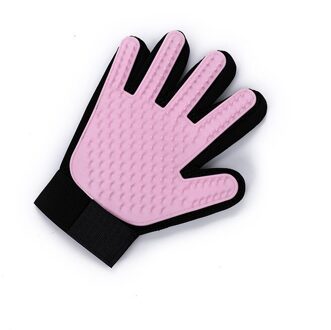 Petfirst Pet Grooming Wol Handschoen Haar Deshedding Borstel Kam Handschoen En Huisdier Reiniging Massage Handschoen Voor Kat Hond roze / rechtsaf