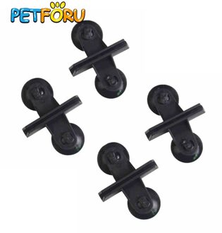 Petforu 4Pcs Aquarium Sucker Partitie Clip Isolatie Boord Ruitje Klem Voor Aquarium-Zwart