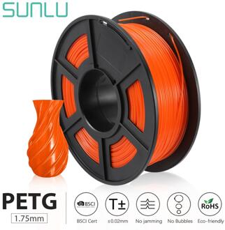 Petg 3D Printer Filament S Spool 1.75Mm 1Kg 2.2lbs Juli Voorraad Ondersteuning Order Tolerantie +/-0.02Mm 100% Geen Bubble oranje PETG