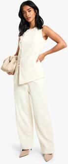 Petite Cord Wijde Pijpenbroek, Ivory - 40