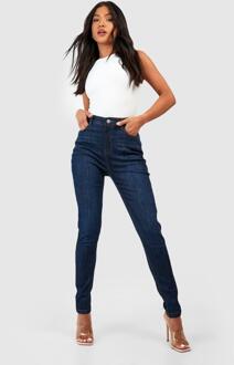 Petite Donkerblauwe Mid Rise Skinny Jeans 28', Dark Blue - 34
