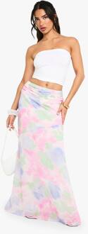 Petite Maxi-Rok Met Bloemenprint In Chiffon, Floral - 36