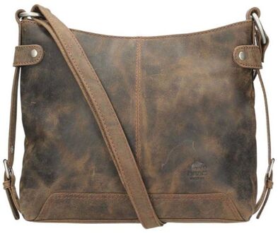 Petra Leren Schoudertas - Bruin