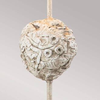 Petra tafellamp in antiek wit botwit