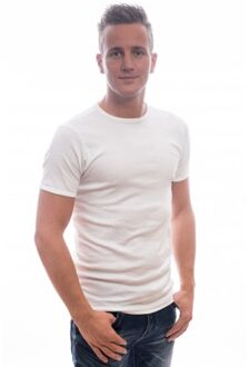 Petrol Basic T-Shirt - Wit - Ronde hals - 4 pack - L