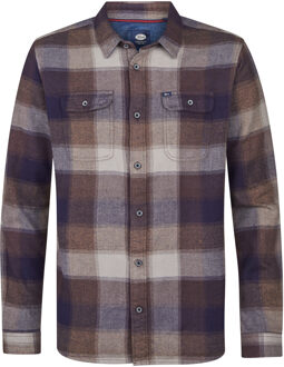 Petrol Casual Shirt bruin - XXL