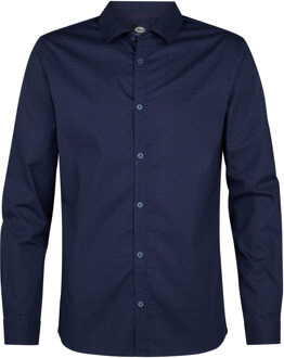 Petrol Casual Shirt donker blauw - L