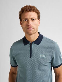 Petrol Half Zip Polo Keyline Ocean Blauw - L,M
