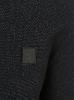 Petrol Half Zip Pullover Melange Navy Donkerblauw - L,M,XL