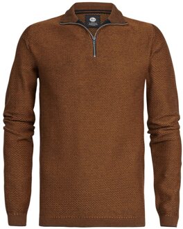 Petrol Heren Gebreide Kraag Petrol , Brown , Heren - 2Xl,M,S