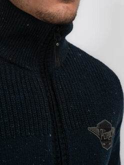 Petrol Industries Gebreid vest naukati Blauw - XL