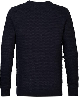 Petrol Industries Gebreide kabel trui talkeetna Zwart/Donkergrijs