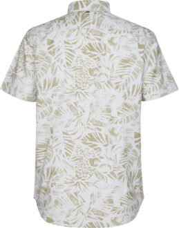 Petrol Industries Heren All-over Print Overhemd Barracuda - Wit