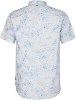Petrol Industries Heren All-over Print Overhemd Oceanpark - Wit