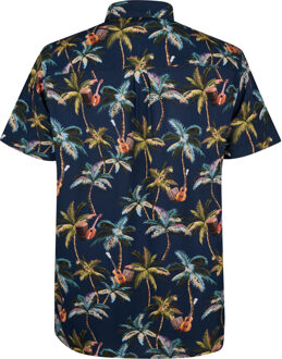 Petrol Industries Heren All-over Print Overhemd Seaforest - Blauw - XL