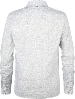 Petrol Industries Heren All-over Print Overhemd Surfcrest - Wit - 3XL