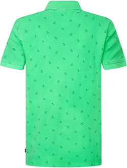 Petrol Industries Heren All-over Print Polo Breeze - Groen - M