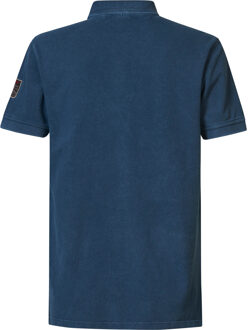 Petrol Industries Heren Artwork Polo Meander - Blauw - maat