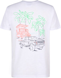 Petrol Industries Heren Backprint T-shirt Lantana - Wit - 2XL