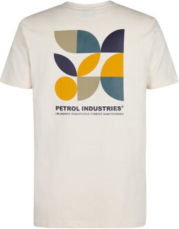 Petrol Industries Heren Backprint T-shirt Oglala - Geel - maat XL Beige