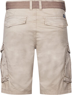 Petrol Industries Heren Cargo Short met Riem Seasalt - Bruin - maat