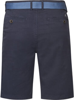 Petrol Industries Heren Chino Short met Riem Breezeview - Blauw - maat