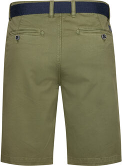 Petrol Industries Heren Chino Short met Riem Breezeview - Groen - 2XL