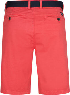 Petrol Industries Heren Chino Short met Riem Breezeview - Roze - maat Rosé