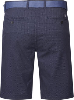 Petrol Industries Heren Chino Short met Riem Crestway - Blauw - 2XL