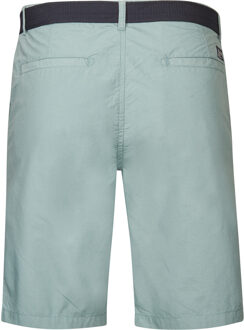 Petrol Industries Heren Chino Short met Riem Tropico - Blauw - maat