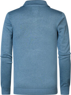 Petrol Industries Heren Fijngebreide Trui Dillingham - Grijs - maat 2XL Blauw