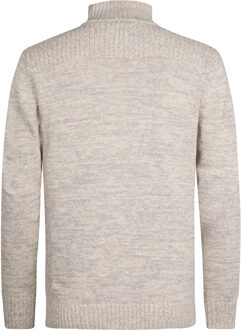 Petrol Industries Heren Gebreid Vest Sleeping Bear - Wit - maat L