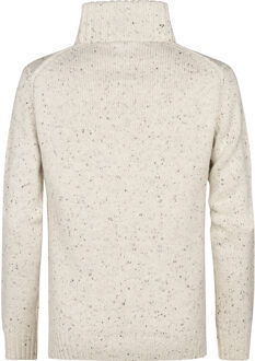 Petrol Industries Heren Gebreide Half-Zip Trui Denver - Wit