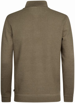 Petrol Industries Heren Gebreide Half-Zip Trui Helena - Groen