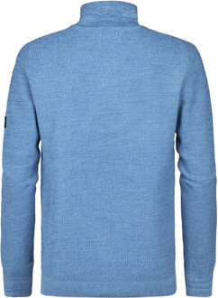 Petrol Industries Heren Gebreide Half-Zip Trui Nashville - Blauw - maat