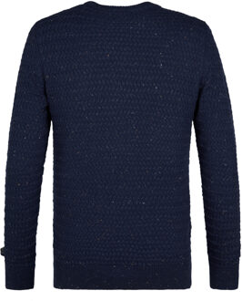 Petrol Industries Heren Gebreide Kabel Trui Madison - Blauw - L