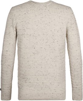 Petrol Industries Heren Gebreide Kabel Trui Madison - Wit - maat L