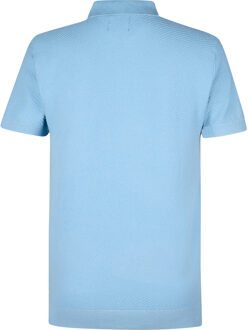 Petrol Industries Heren Gebreide Polo Surf - Blauw