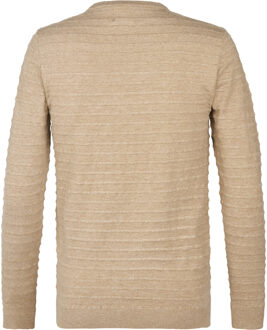 Petrol Industries Heren Gebreide Trui met Structuur Thornewood - Bruin