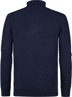 Petrol Industries Heren Gemêleerde Trui Buffalo - Blauw - maat XL