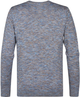 Petrol Industries Heren Gemêleerde Trui Dover - Blauw - 2XL