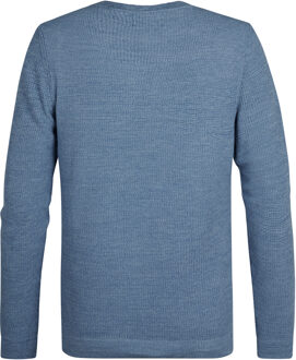 Petrol Industries Heren Gemêleerde Trui Lincoln - Blauw - XL