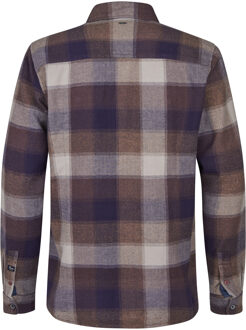 Petrol Industries Heren Geruit Overhemd Casper - Bruin - S
