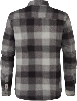 Petrol Industries Heren Geruit Overhemd Casper - Zwart - 3XL