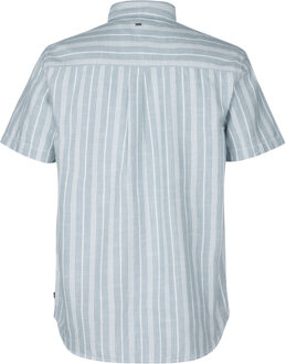 Petrol Industries Heren Gestreept Overhemd Turtlevista - Blauw - XL