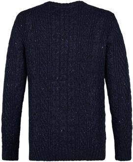 Petrol Industries Heren Grofgebreide Trui Medford - Blauw - maat 3XL